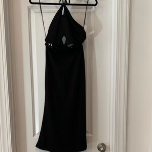 Princess Polly Black Strappy 2 part Dress knit midi size 2
